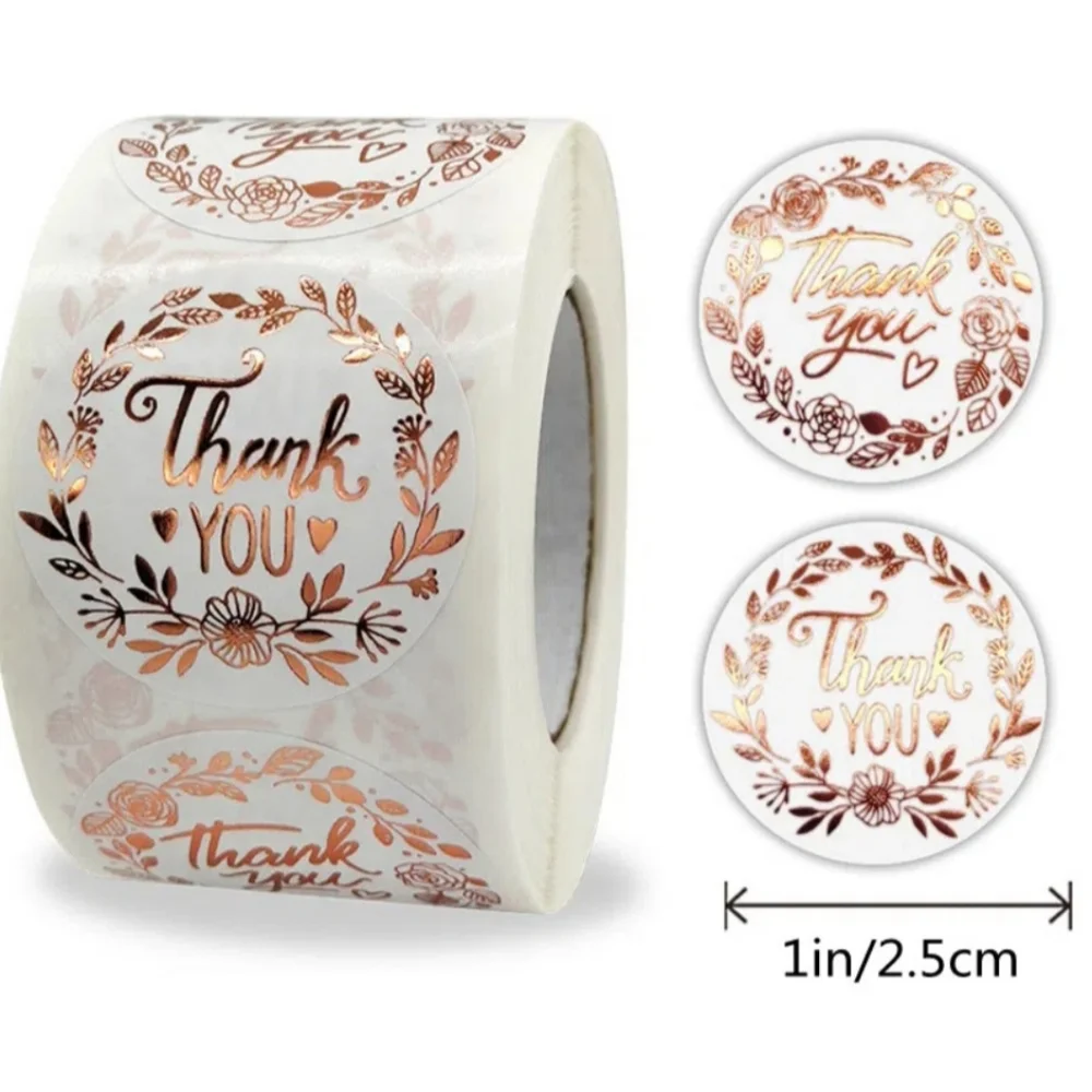 Brand new Thank you circle sticker 500pcs roll